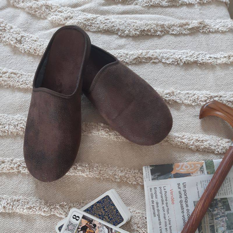 chausson cuir homme Pharmaconfort