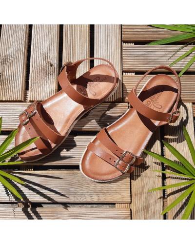 sandale pied large femme