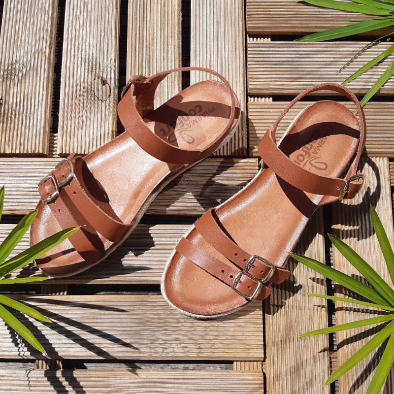 sandale pied large femme