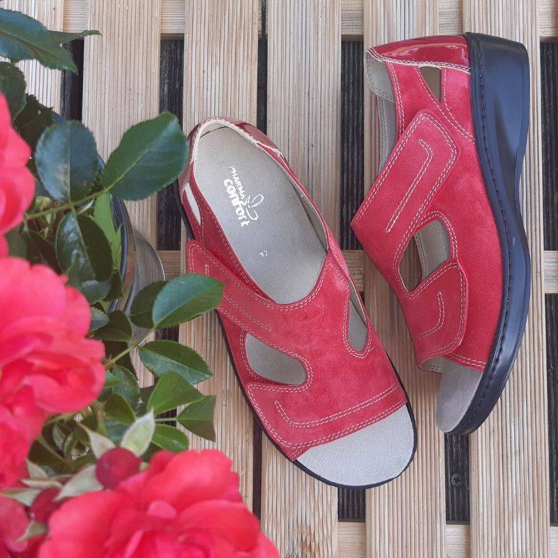 Sandale femme orthopédique velcro semelle amovible Pharmaconfort