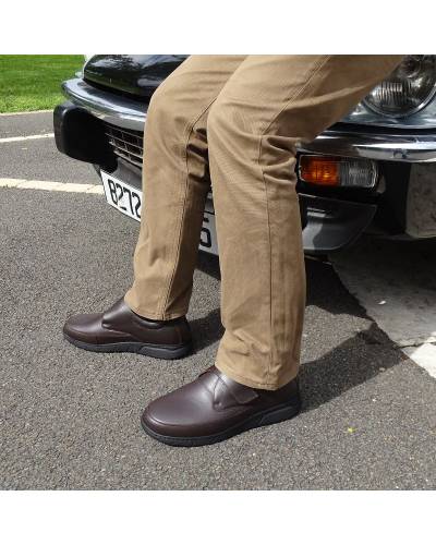 chaussure homme cuir marron Pharmaconfort