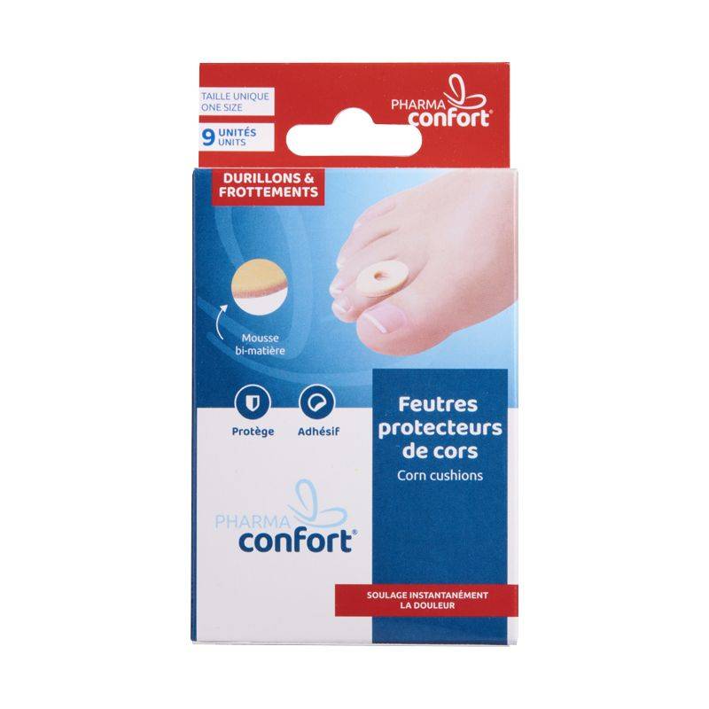 feutres bi-matière protecteurs cors, durillons pharmaconfort
