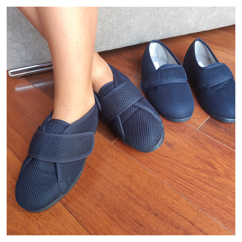 Chausson orthopédique semelle amovible nid d'abeille très souple bon maintien du pied